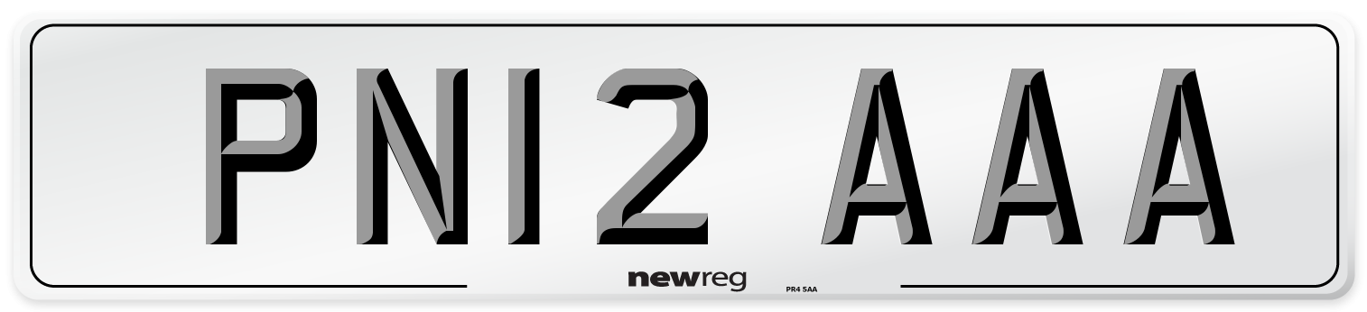 PN12 AAA Number Plate from New Reg